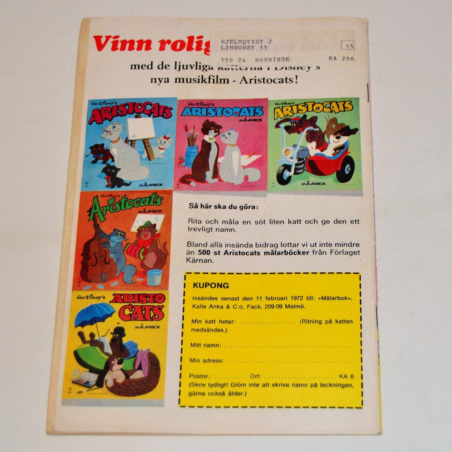 Kalle Anka & Co Nr 6 1972 #FR#