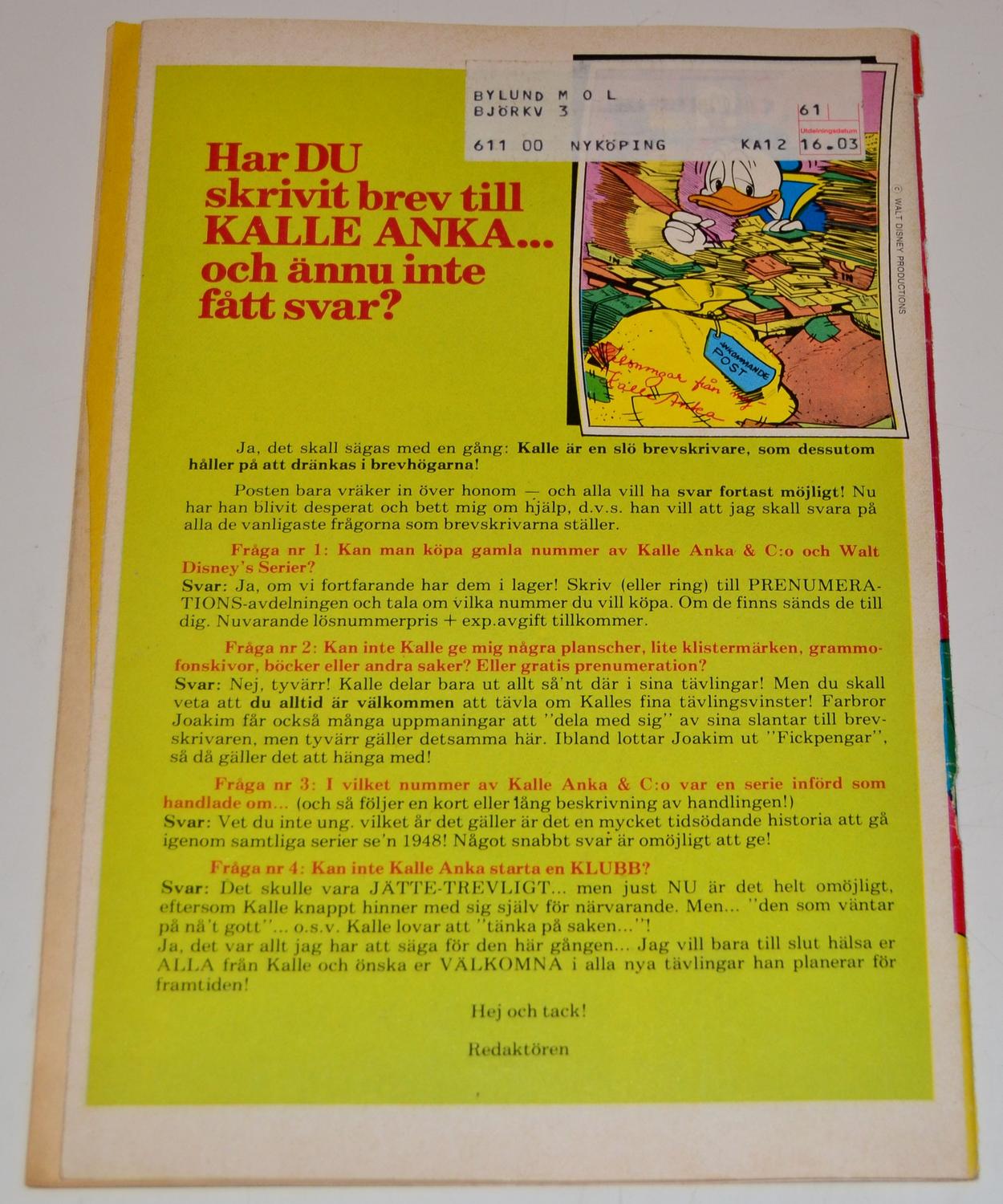 Kalle Anka & Co Nr 12 1976 #VG#