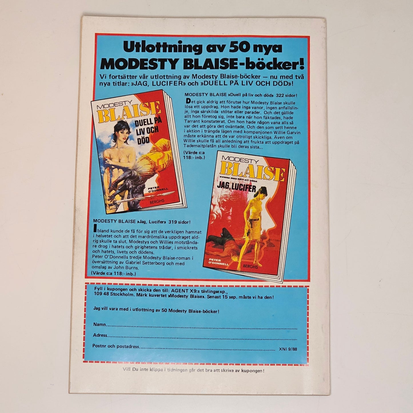 Agent X9 Nr 9 1988 #FN#