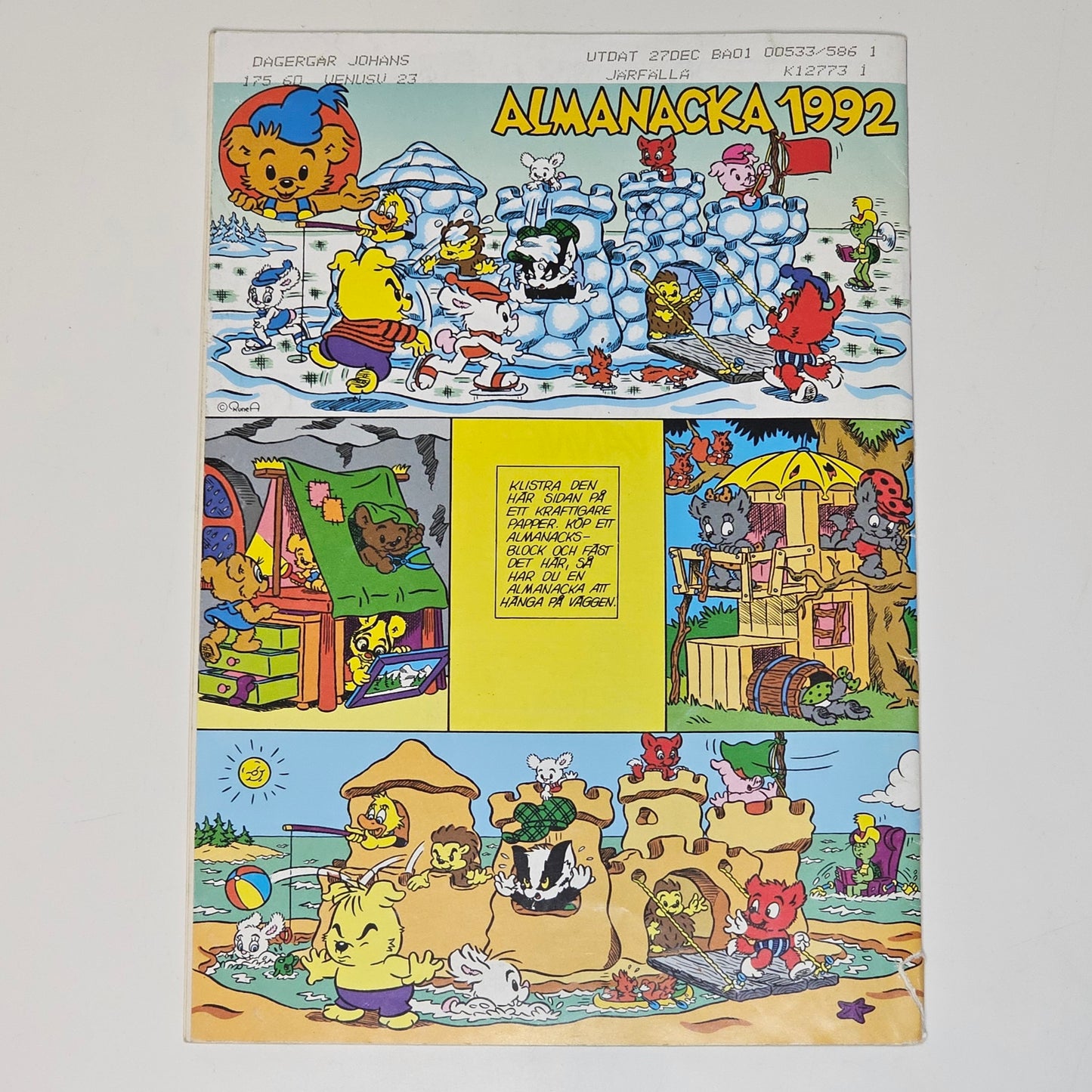 Bamse Nr 1 1992 #VG#