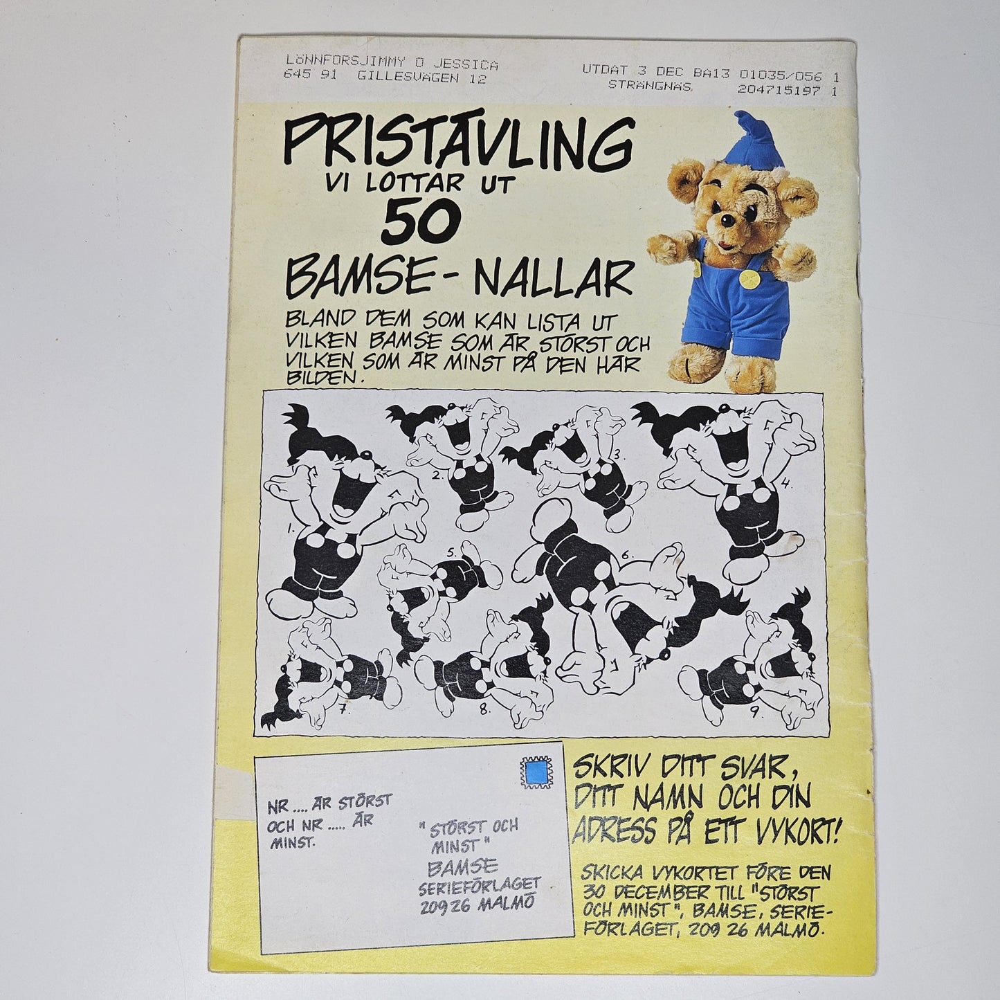 Bamse Nr 13 1993 #VG#