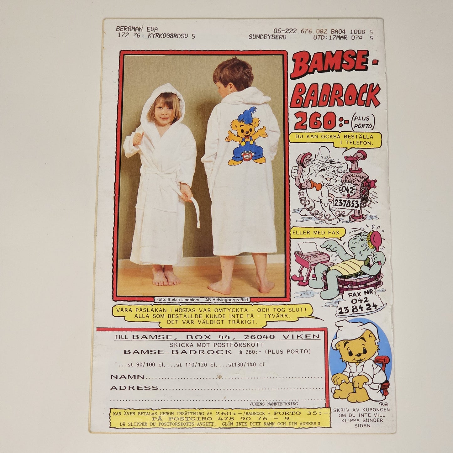 Bamse Nr 4 2000 #VG#