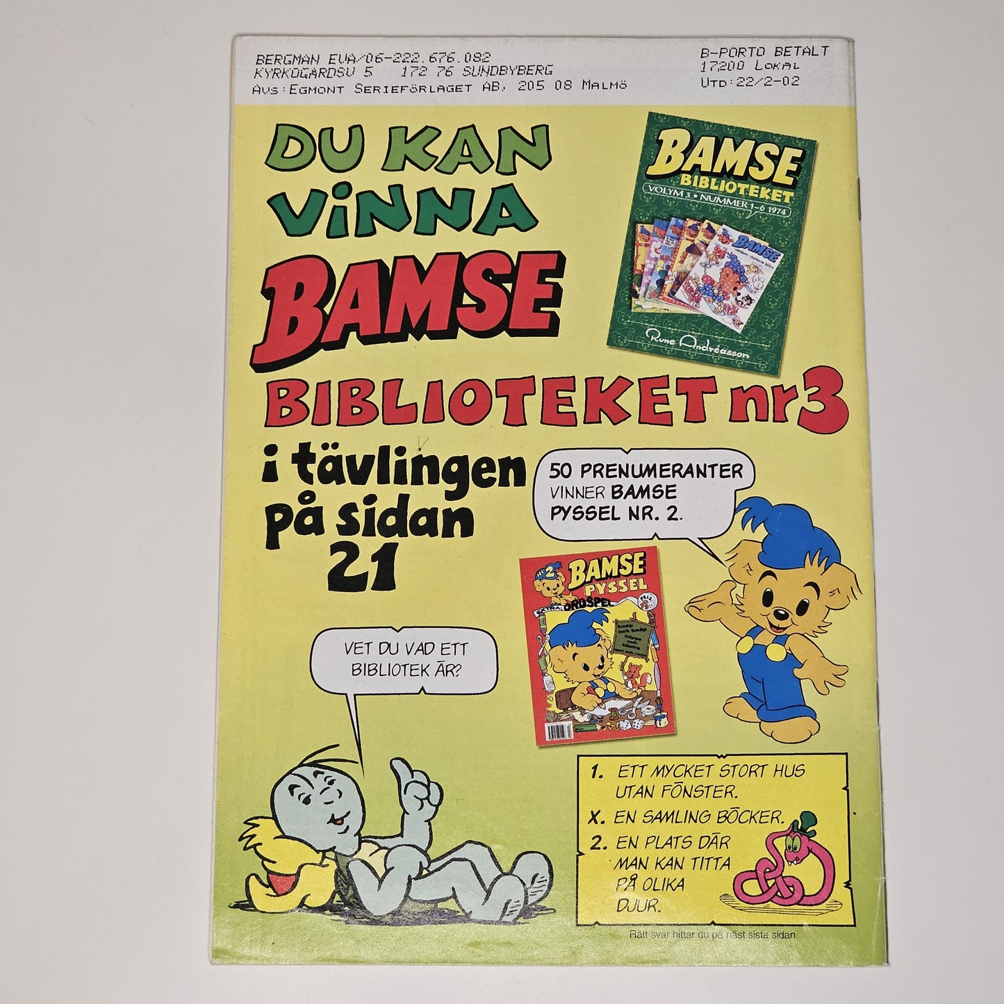 Bamse Nr 4 2002 #FN#