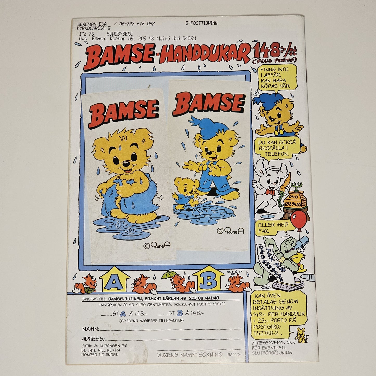 Bamse Nr 9 2004 #FN#