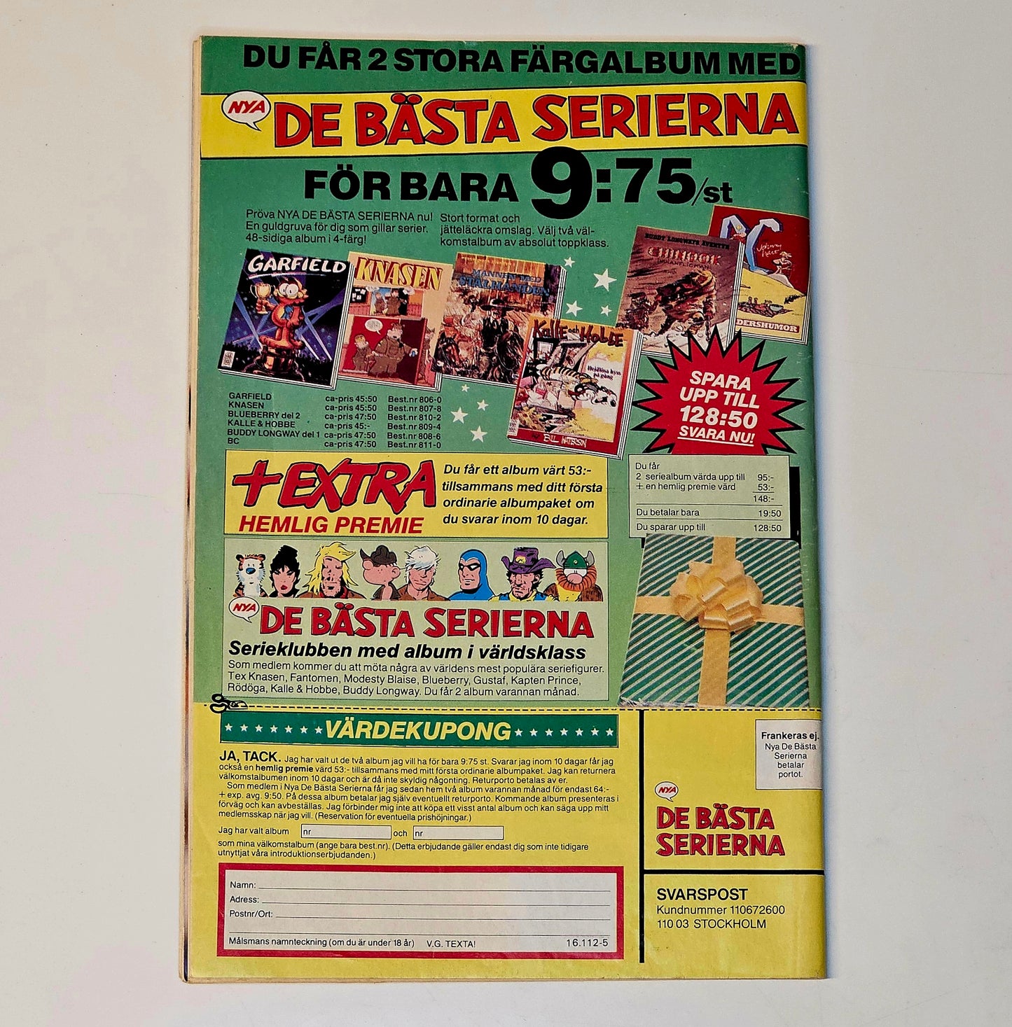 Buster Nr 16 1990 #VG# + Rekordmagasinet