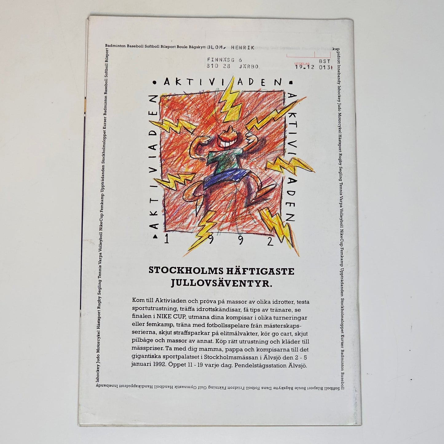 Buster Nr 13 1991 #FN# + Affisch (Chris Waddle)