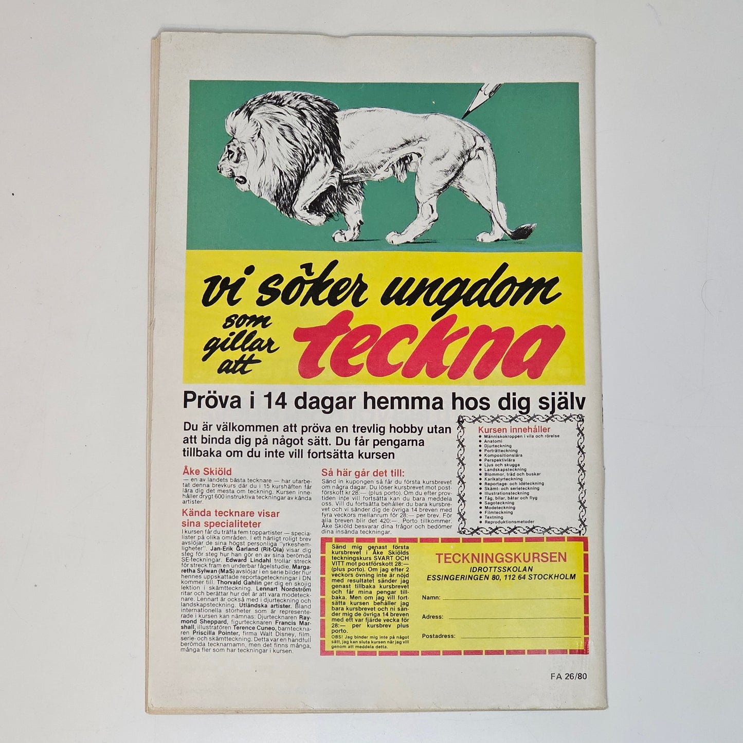 Fantomen Nr 26 1980 #VG# + Bilaga