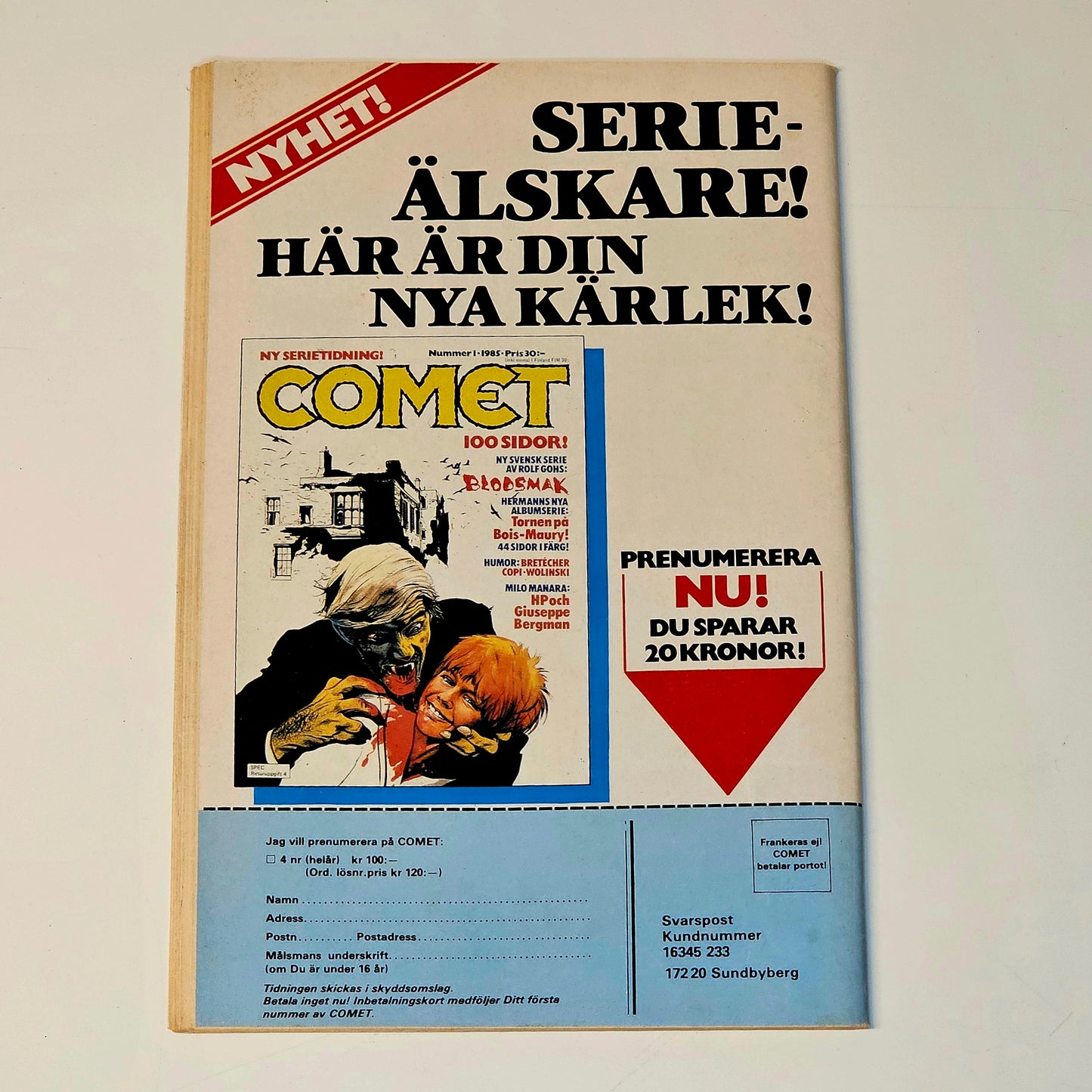 Fantomen Nr 15 1985 #VG# + Affisch