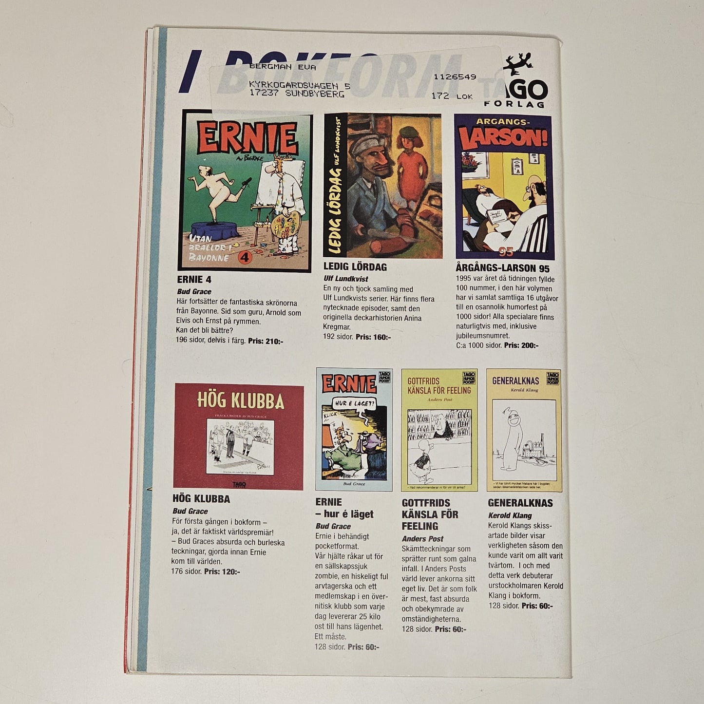 Larson! Nr 4 1997 #VG# + Affisch