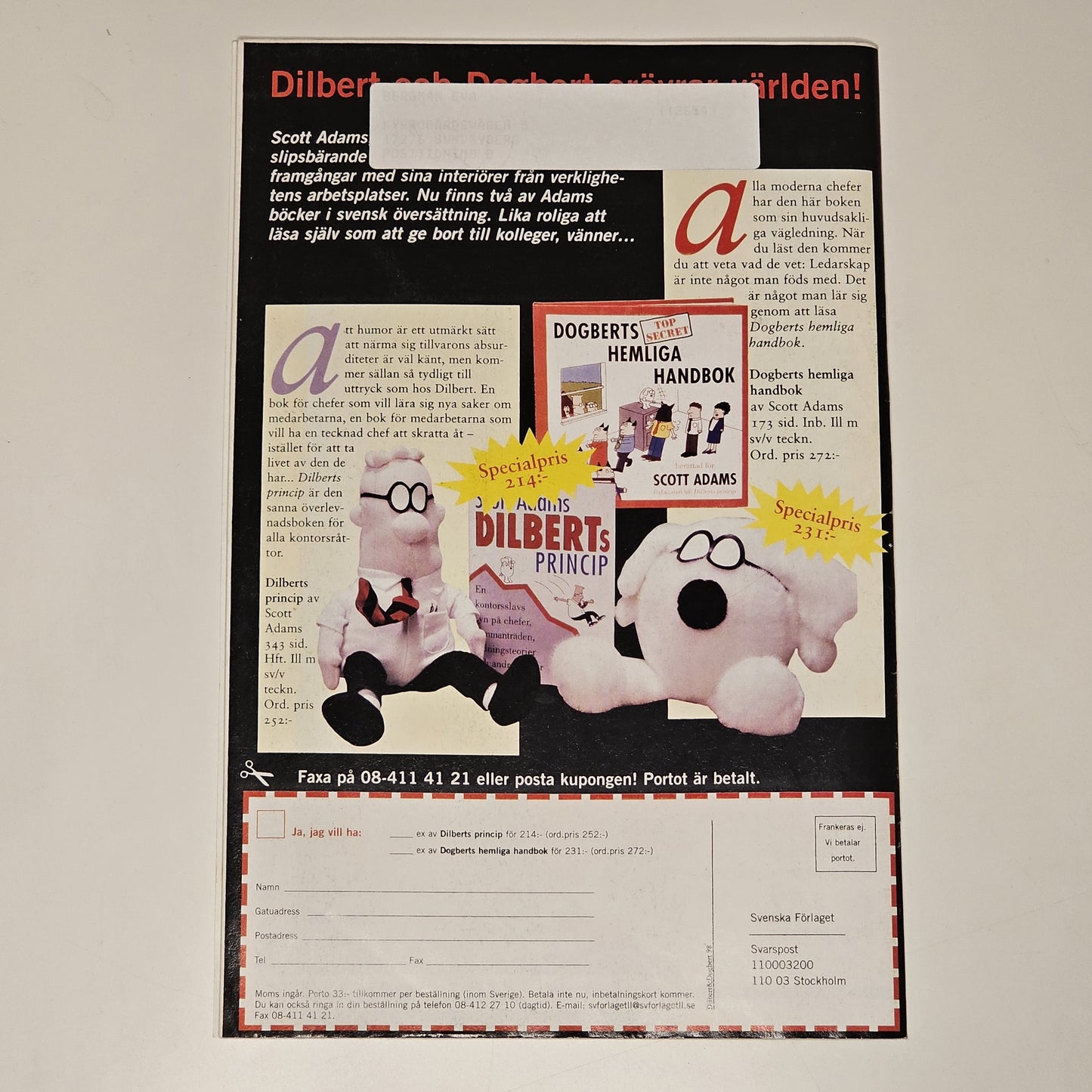 Larson! Nr 10 1998 #VG# (Feltryckt årtal 1988)