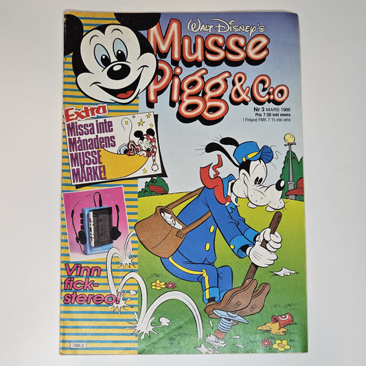 Musse Pigg & Co Nr 3 1986 #FN# + Prenumerationsbilaga