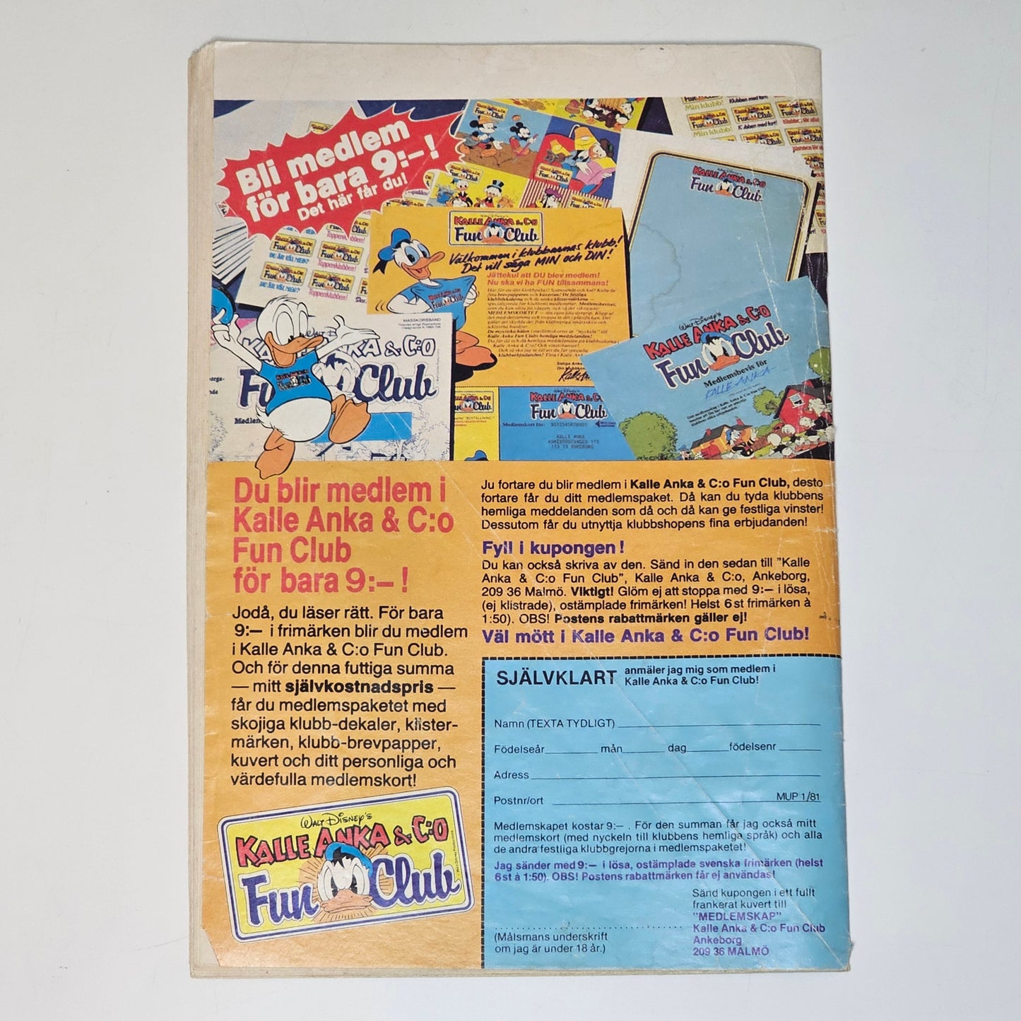 Musse Pigg & Co Nr 1 1981 #GD#