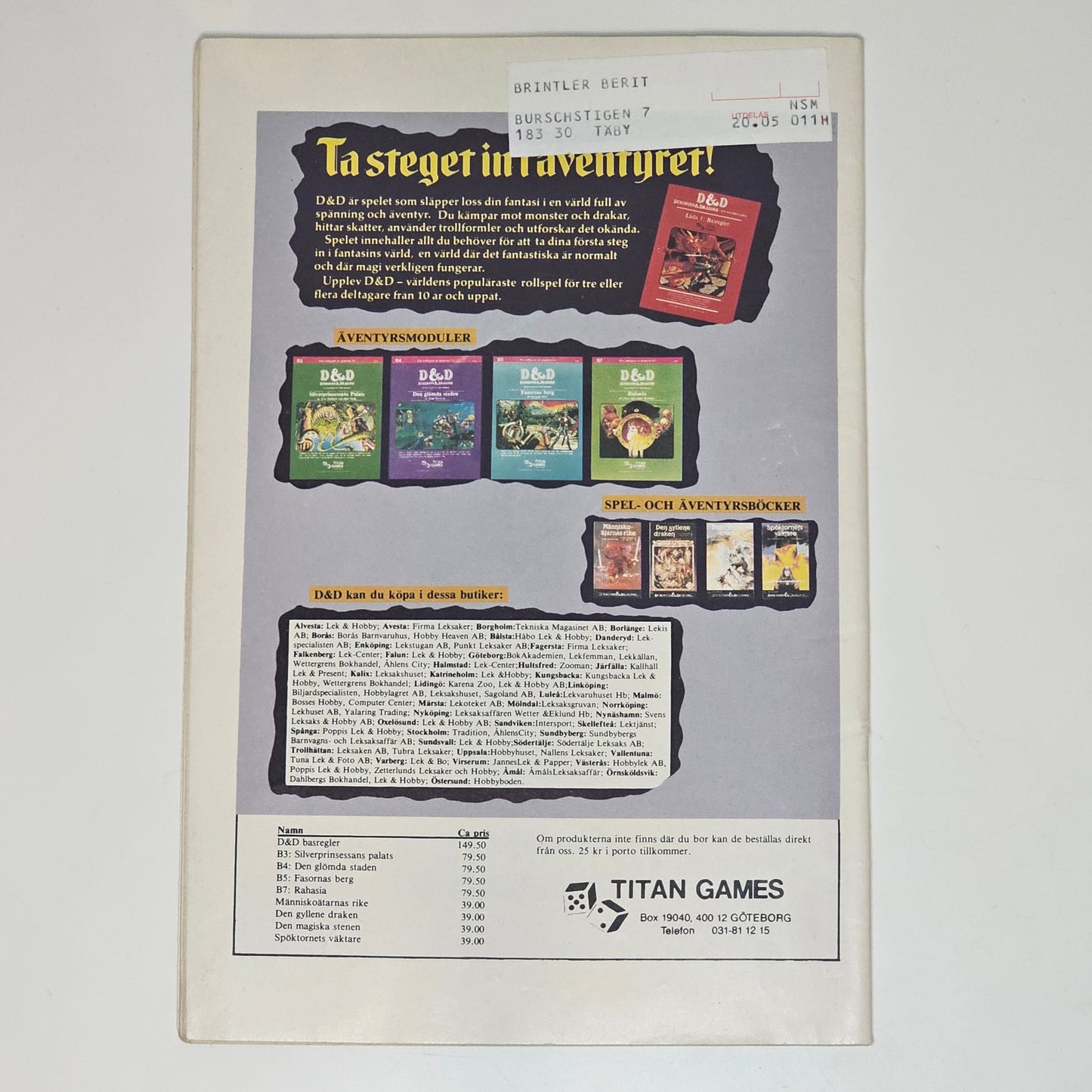 Seriemagasinet Nr 11 1987 #FN#