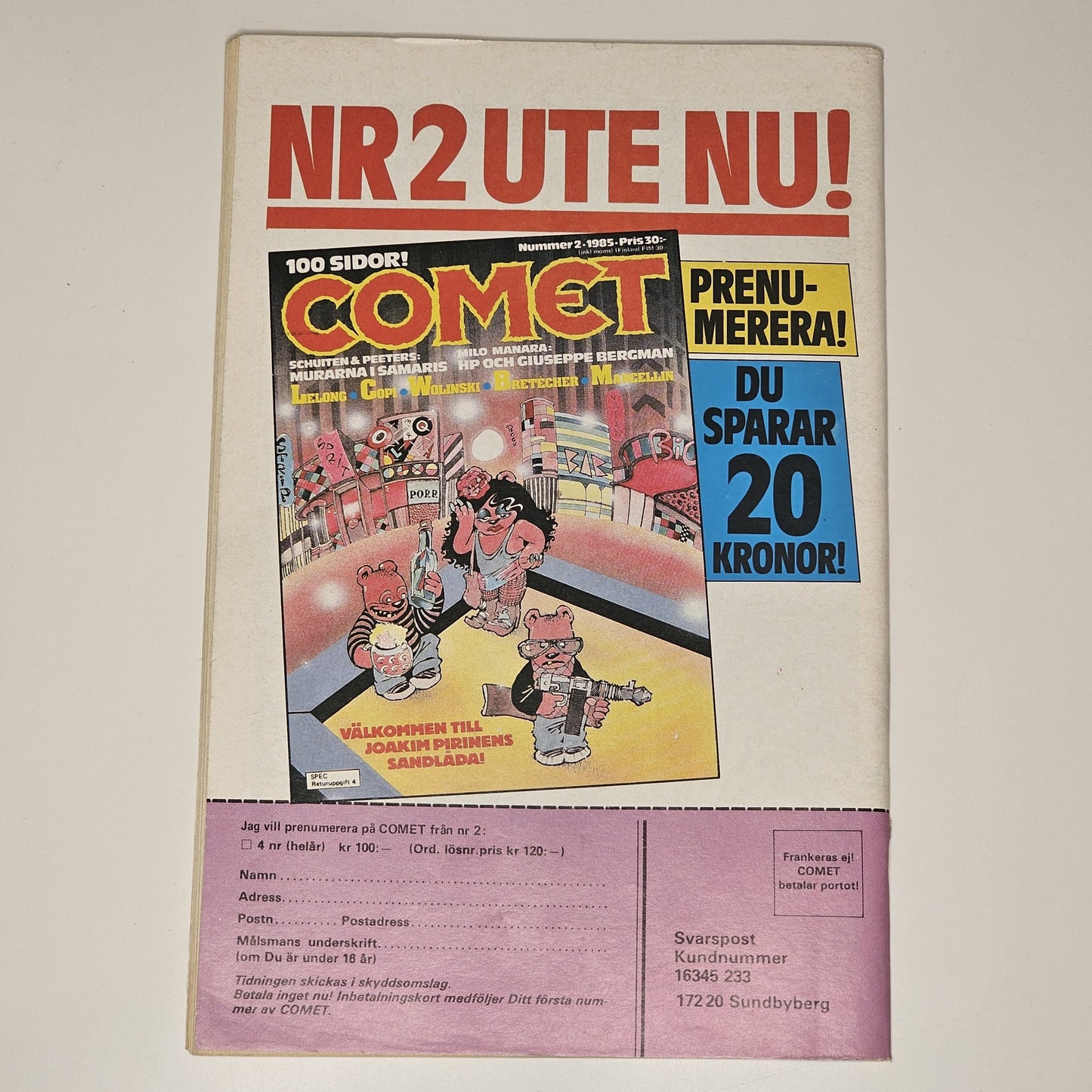 Spindelmannen Nr 11 1985 #VF#