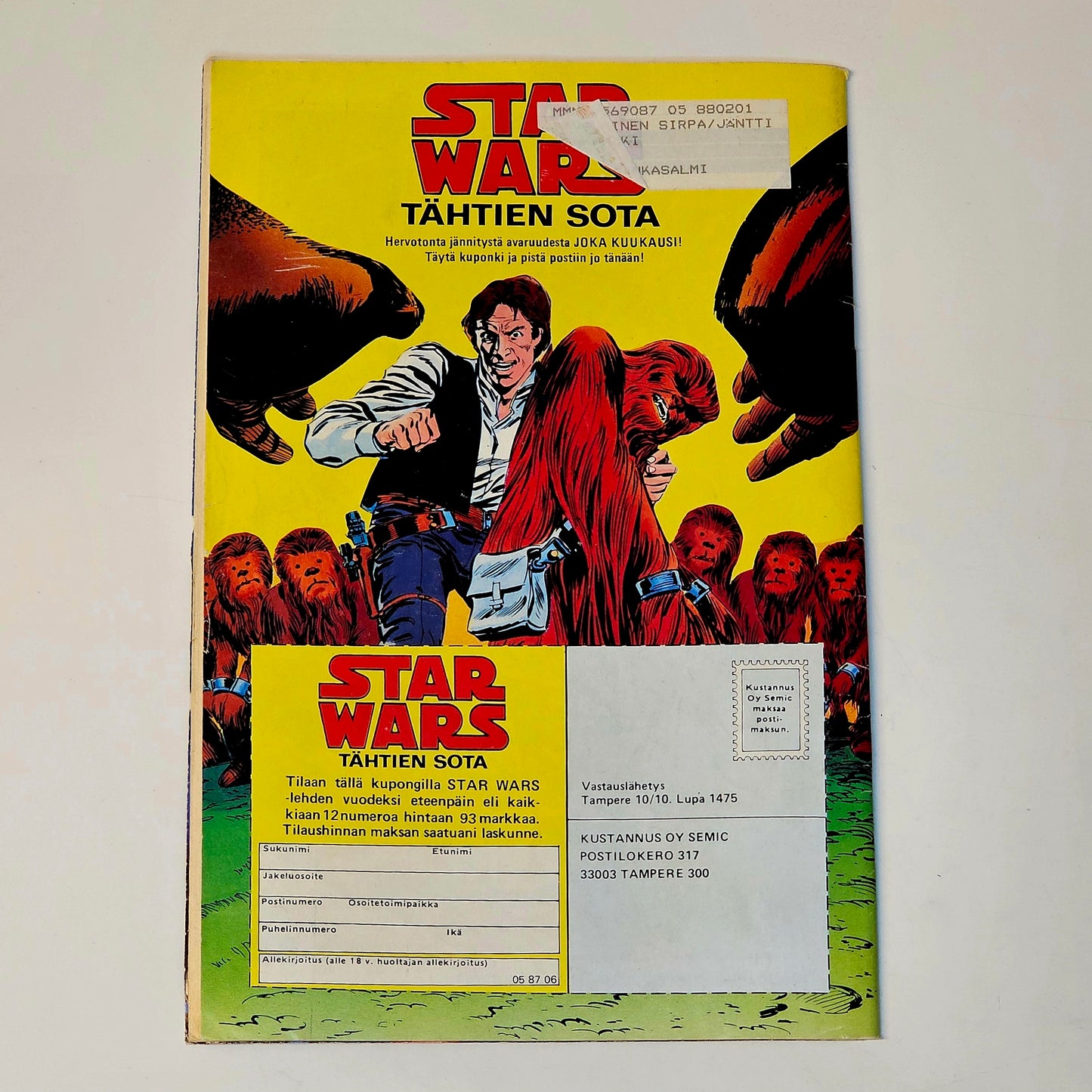 Star Wars Nr 6 1987 #VG# (Finsk)