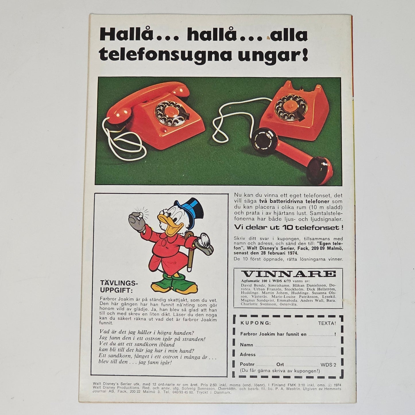 Walt Disney´s Serier Nr 2 1974 #FN#