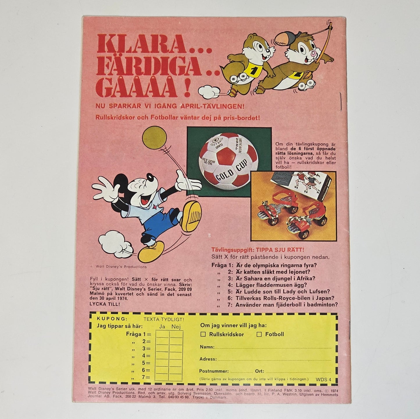Walt Disney´s Serier Nr 4 1974 #FN#
