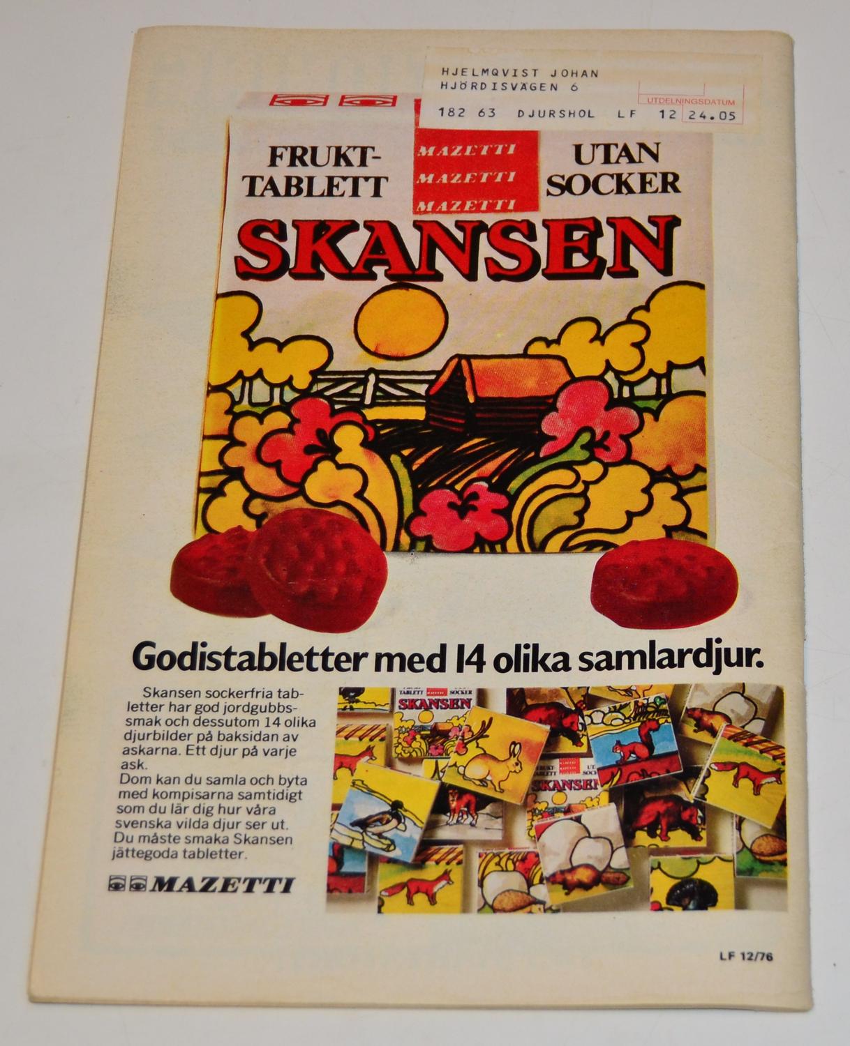 Lilla Fridolf Nr 12 1976 #VG#