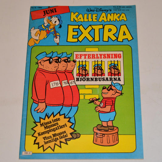Kalle Anka Extra Nr 6 1980 #FN# + Bilaga