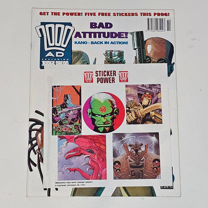 2000 AD Nr 829 1993 #FN# + Klistermärken (Brittisk)