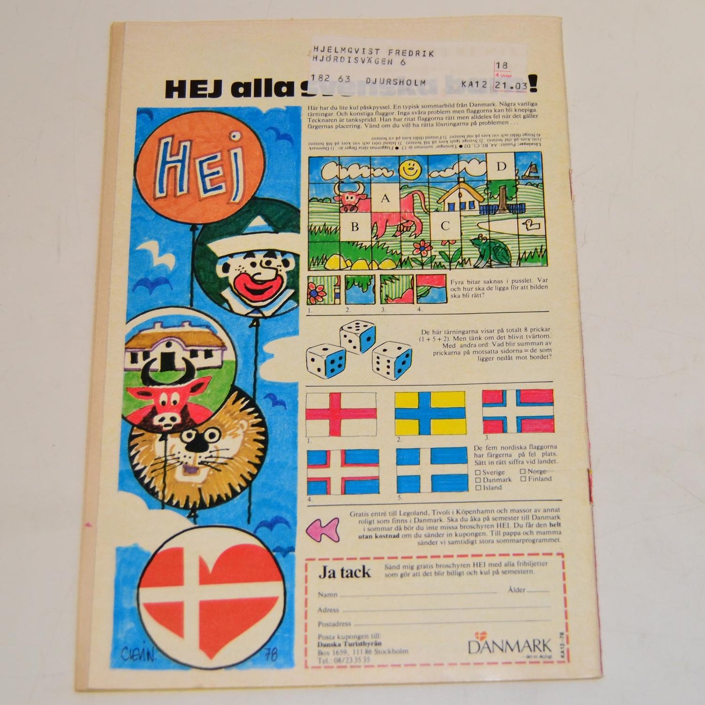 Kalle Anka & Co Nr 12 1978 #FN# + Bilaga