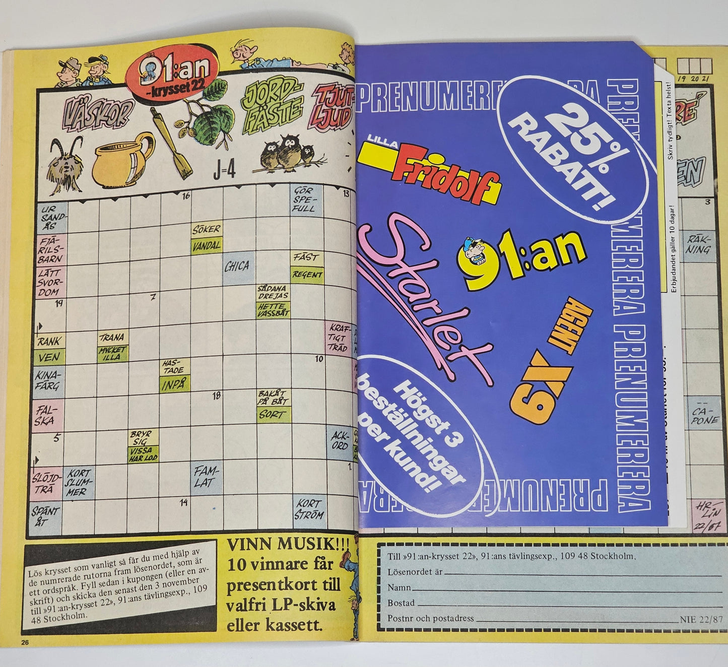 91:an Nr 22 1987 #VG#