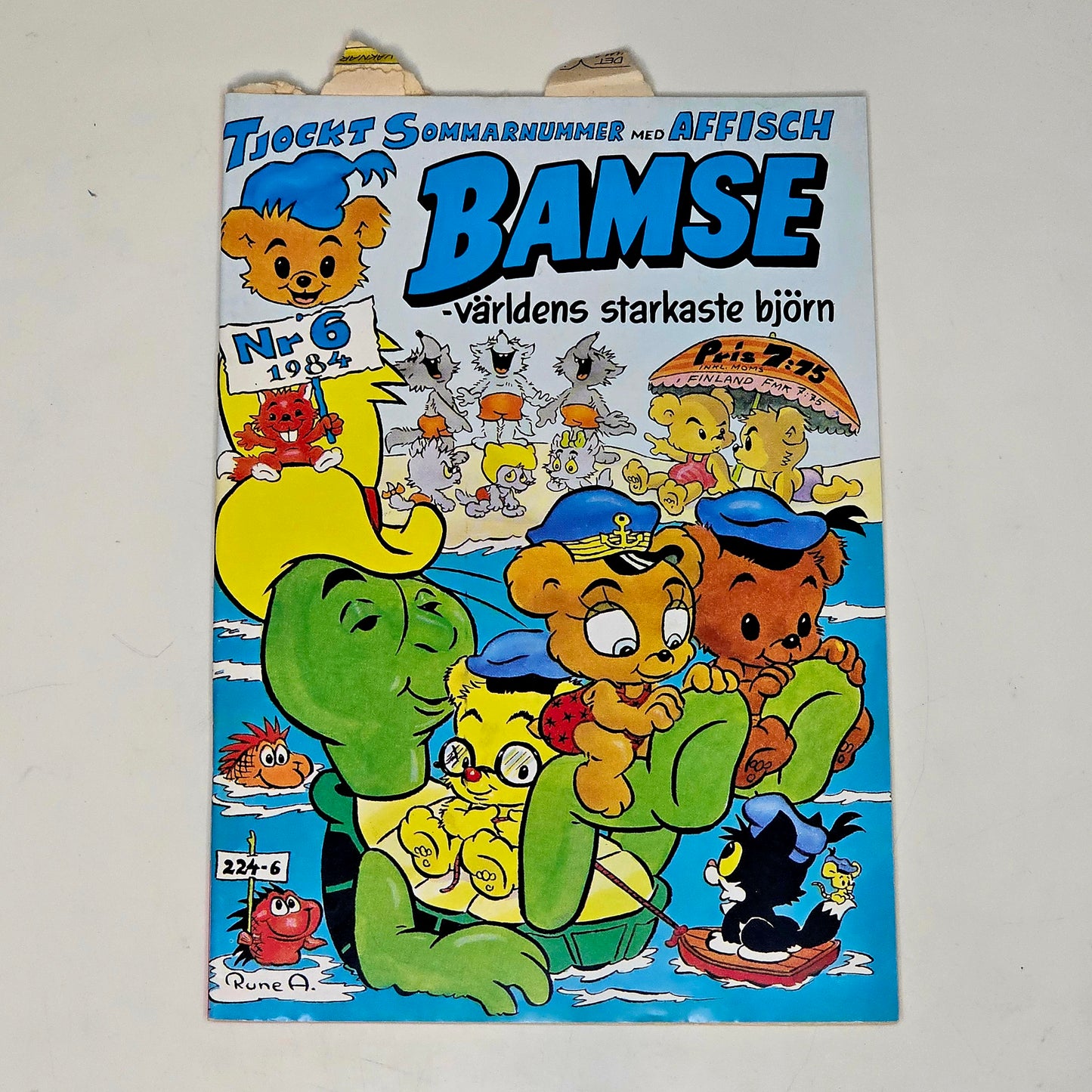 Bamse Nr 6 1984 #FN# + Affisch