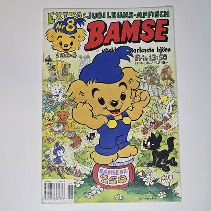 Bamse Nr 8 1994 #FN# + Affisch