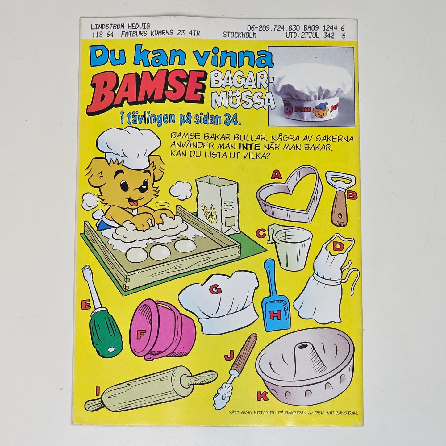 Bamse Nr 9 2001 #VG#