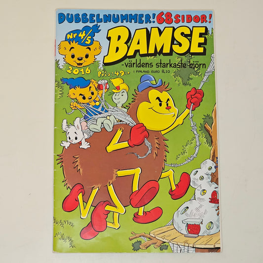 Bamse Nr 4-5 2016 #FN# + Reklambilaga