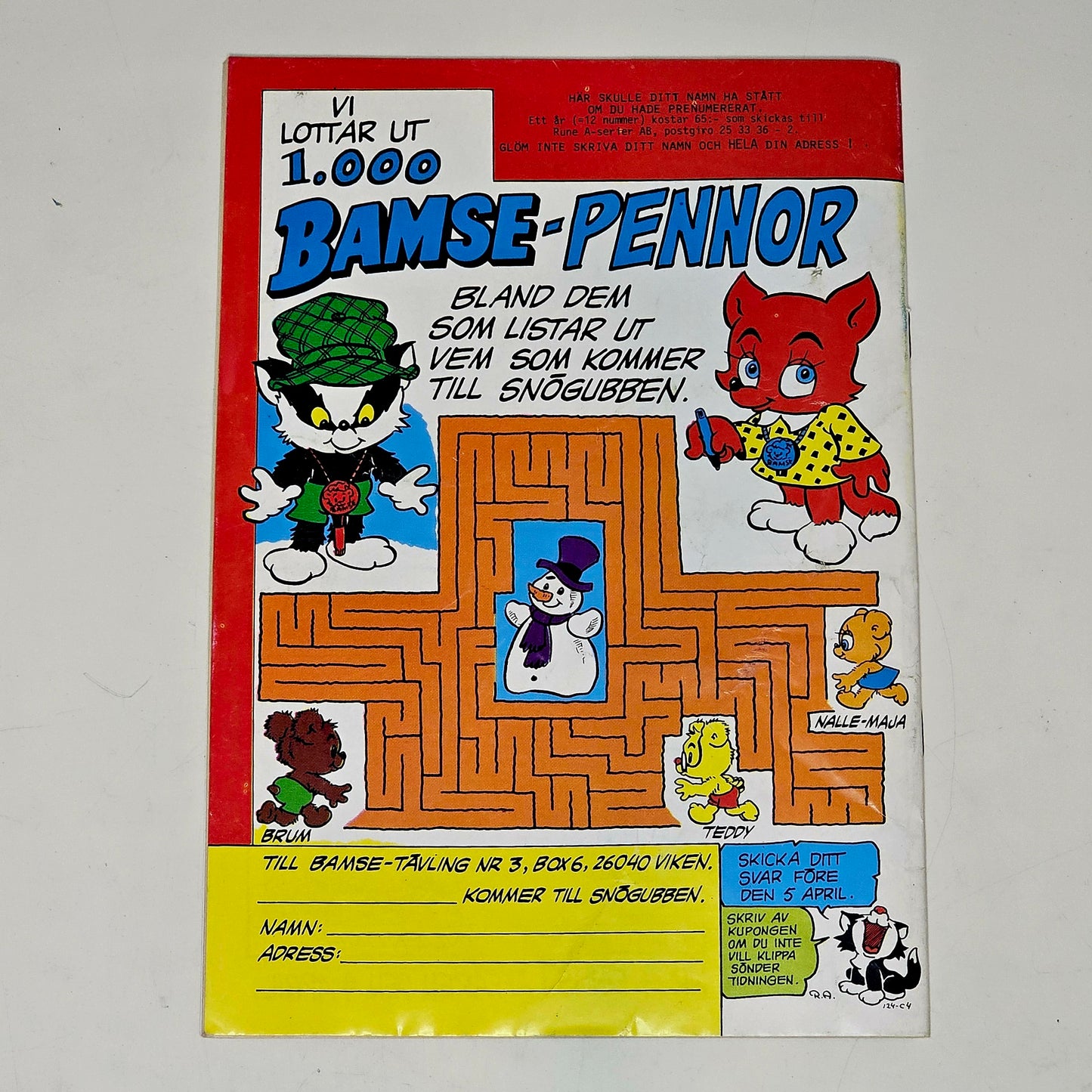 Bamse Nr 3 1984 #VG#