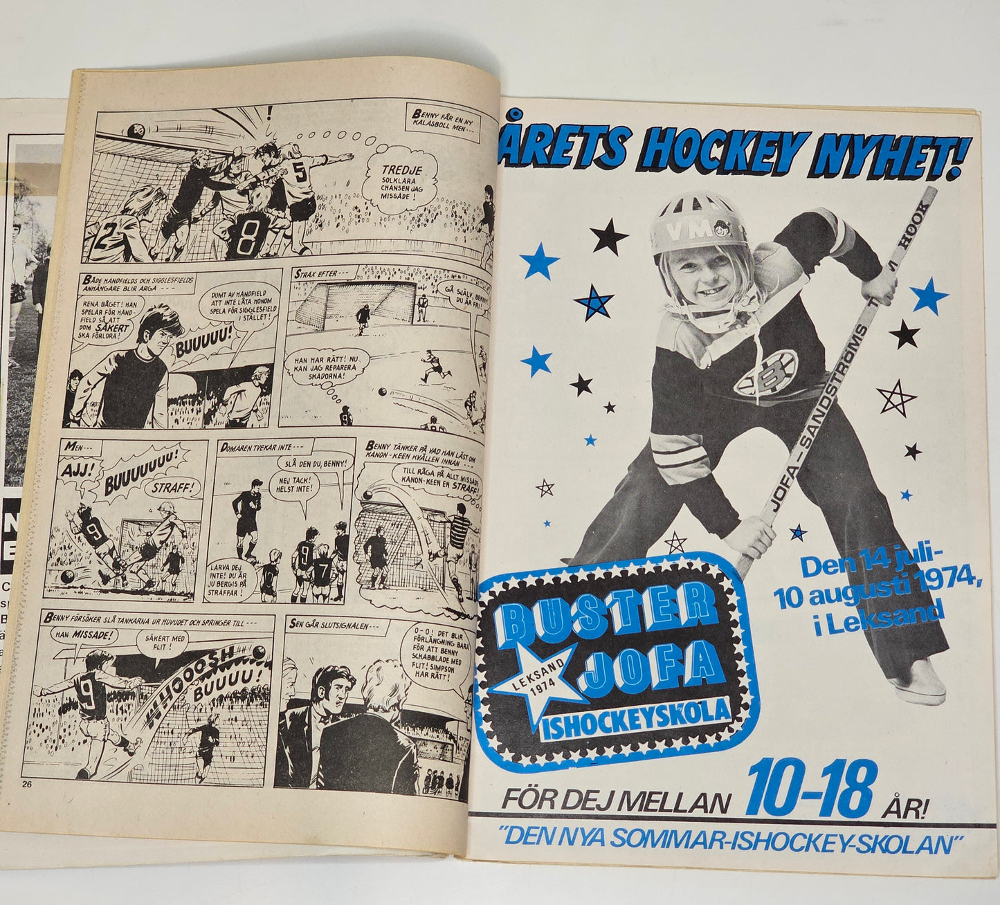 Buster Nr 6 1974 #GD# + Bilaga (Hockeyskola)