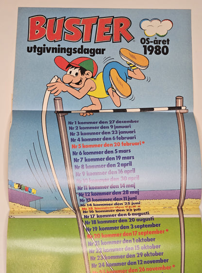 Buster Nr 1 1980 #VF# + Bilaga – Thomas Wassberg