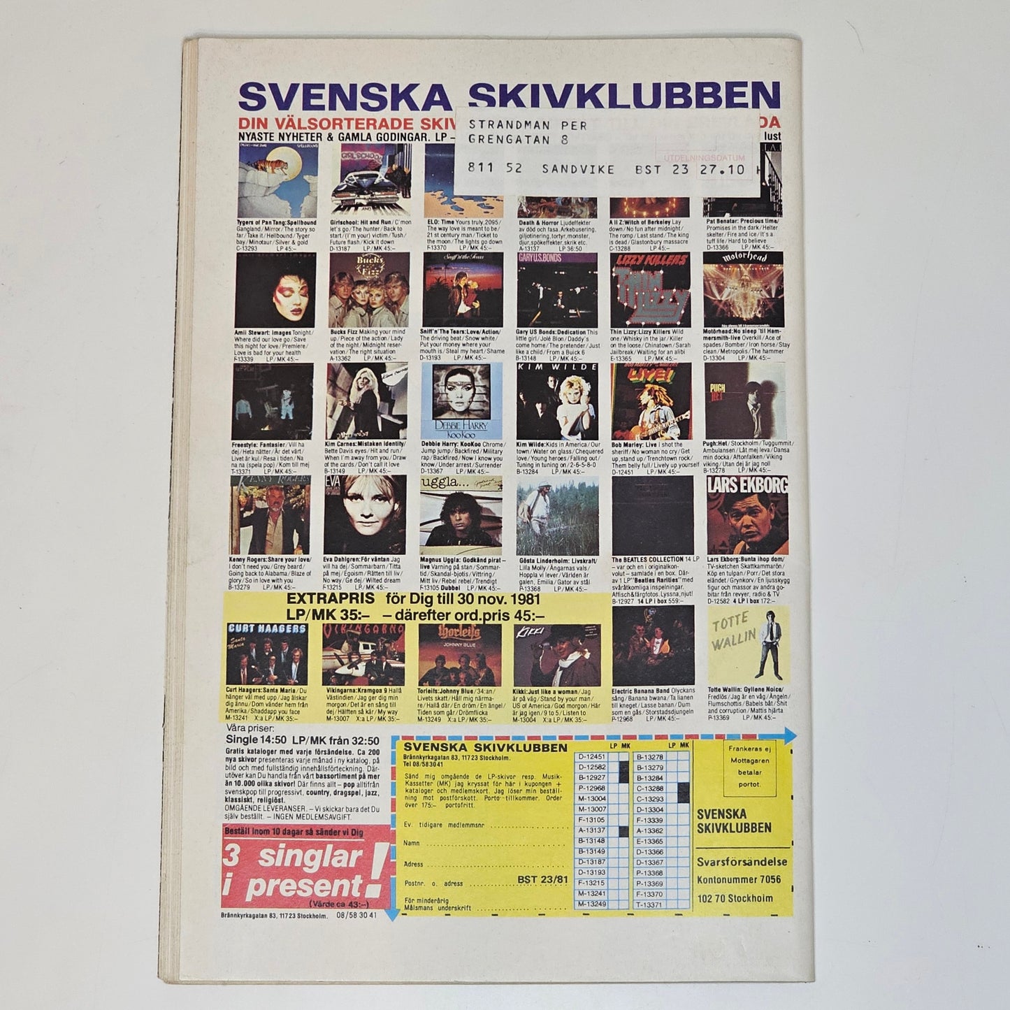 Buster Nr 23 1981 #FN# + Bilaga - Mats Wilander