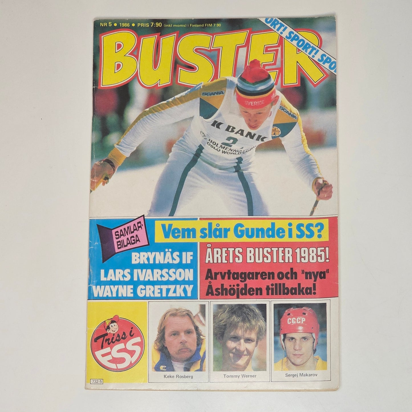 Buster Nr 5 1986 #FN# + Bilaga Affisch (Wayne Gretzky)