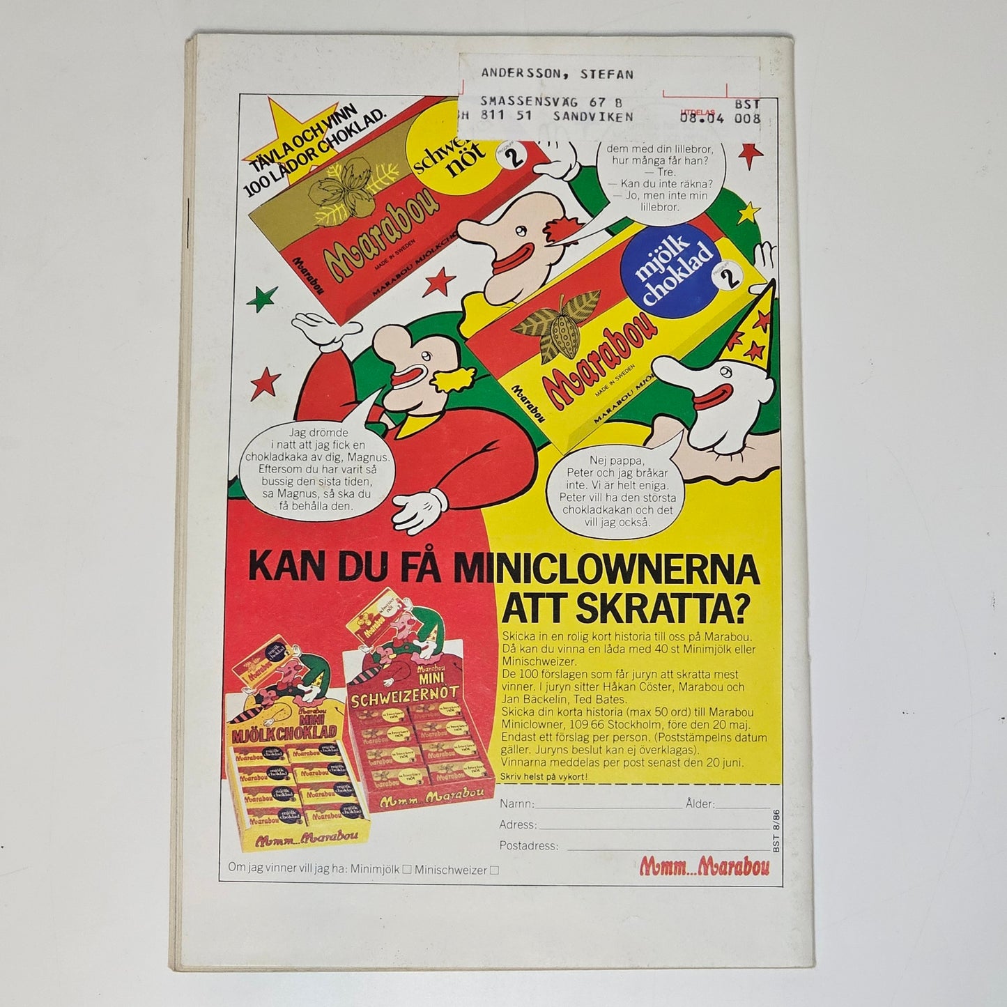 Buster Nr 8 1986 #FN# + Affisch