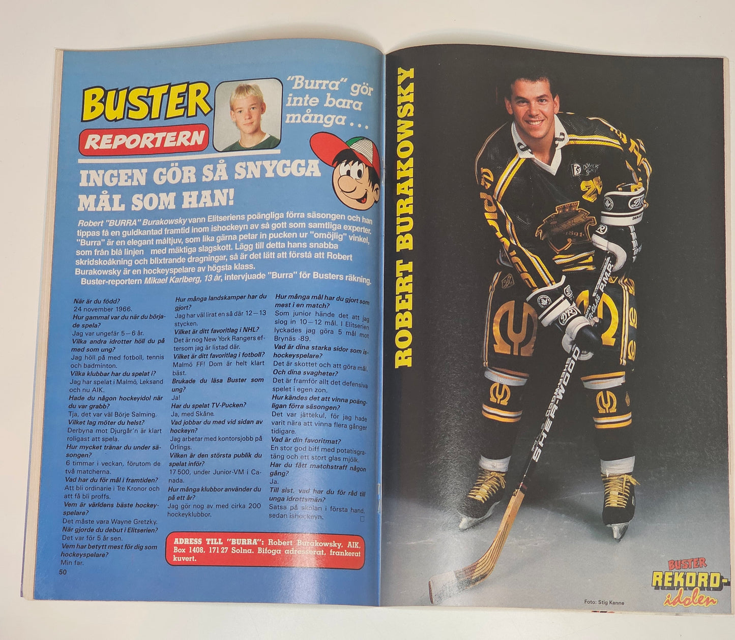 Buster Nr 1 1991 #VF# + Bilaga
