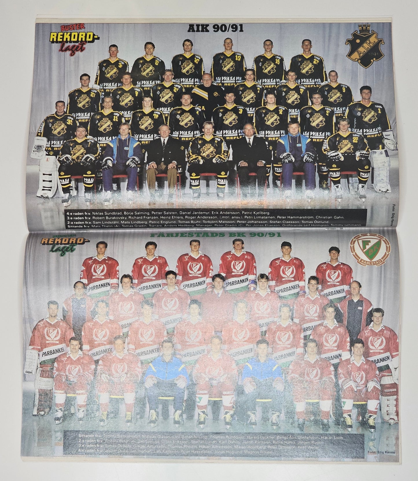 Buster Nr 2 1991 #FN# + Affisch (AIK & Färjestads BK)