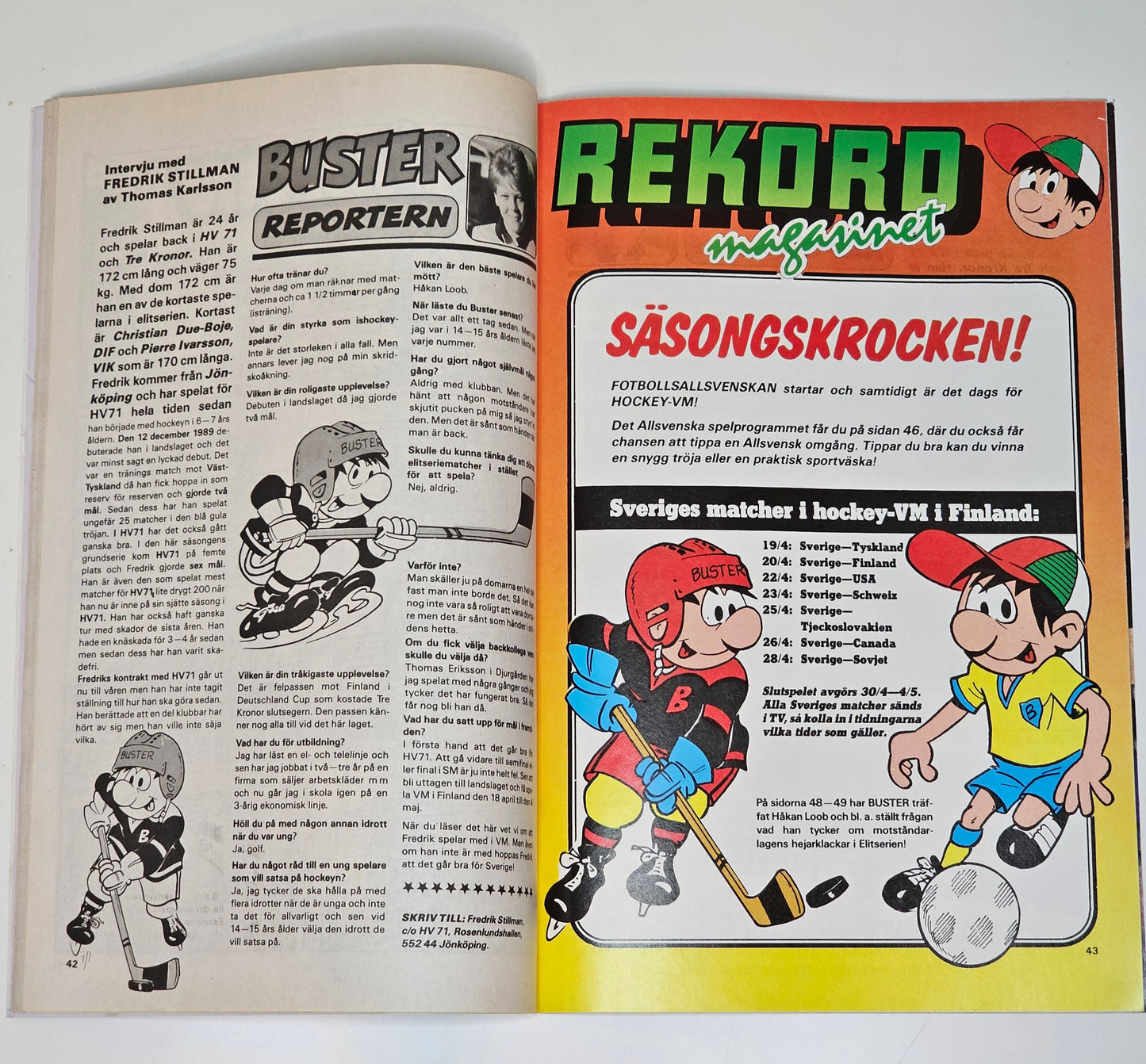 Buster Nr 4 1991 #FN# + Rekordmagasinet