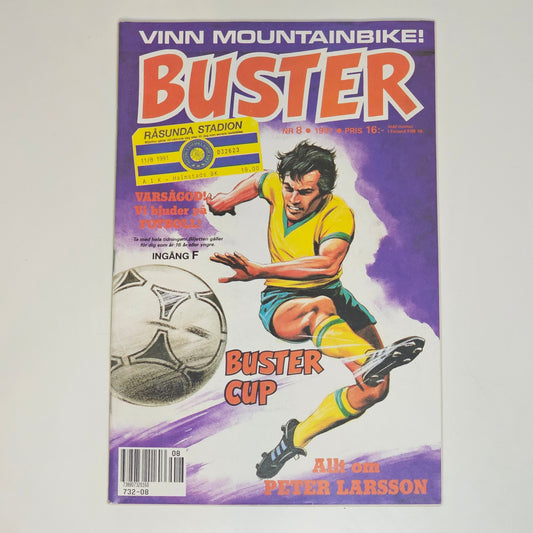 Buster Nr 8 1991 #VF# + Bilaga (Peter Larsson)
