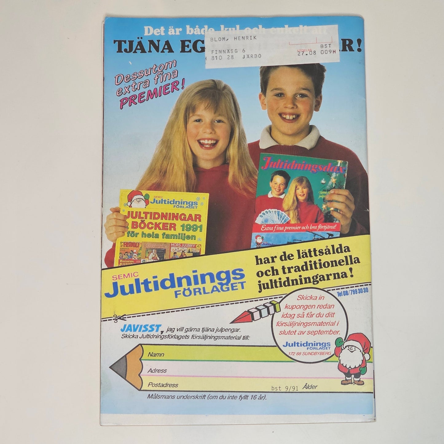 Buster Nr 9 1991 #FN# + Bilaga (Mats Sundin)