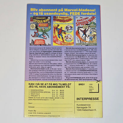 Edderkoppen Ekstra Nr 1 1993 #FN# (Dansk text)