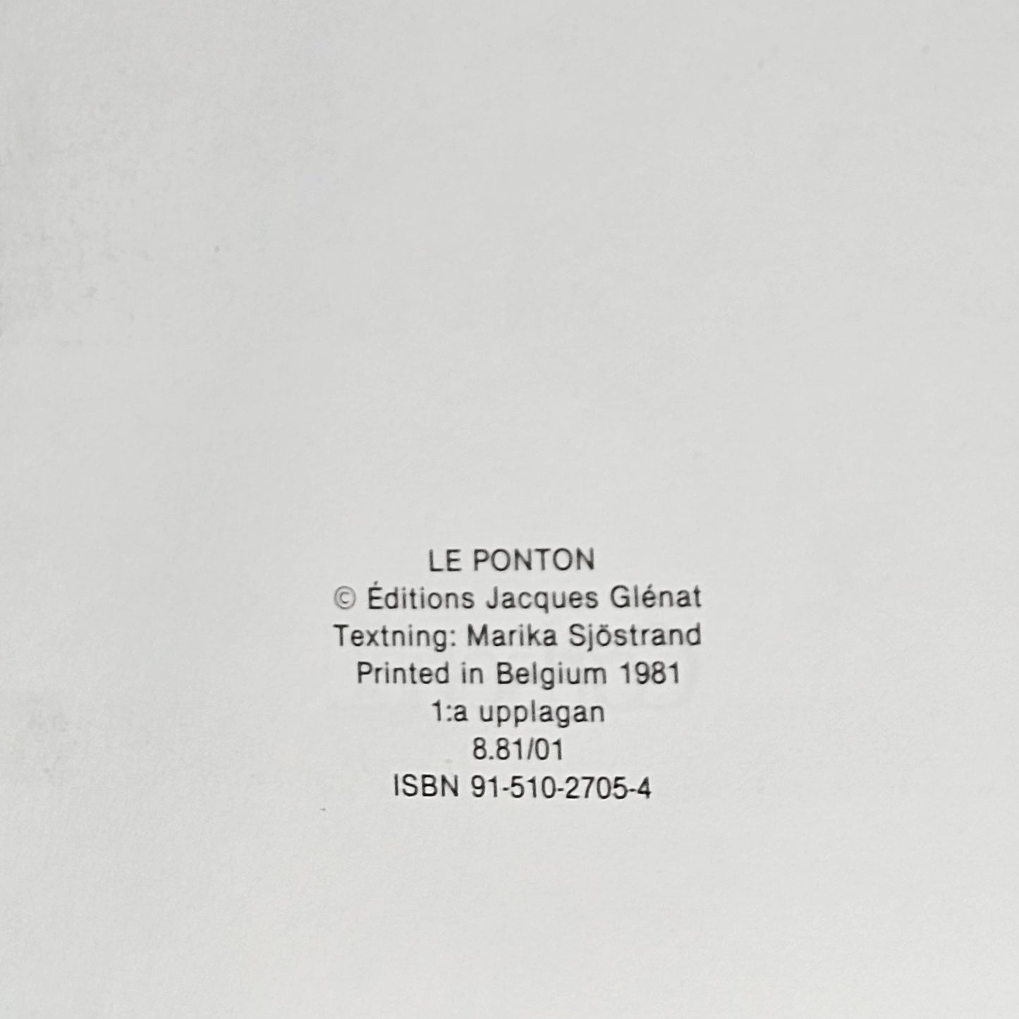 Resande Med Vinden - Fångskeppet 1981 #FN# **1:a Upplagan**