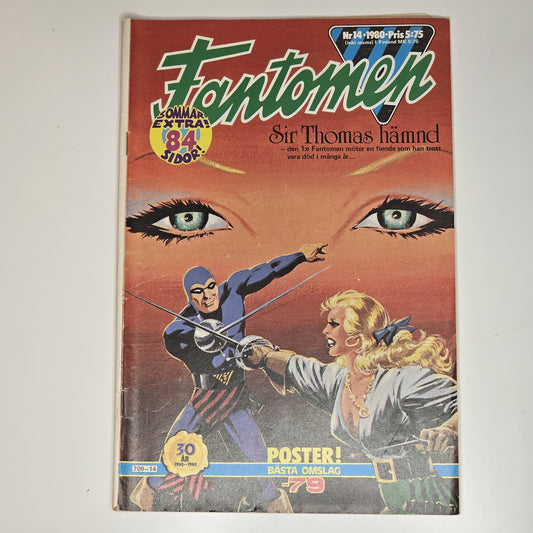 Fantomen Nr 14 1980 #VG# + Bilaga