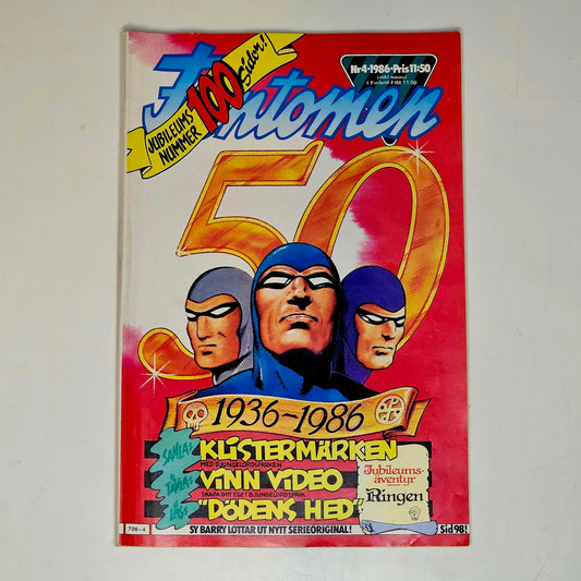 Fantomen Nr 4 1986 #VG# + Klistermärken