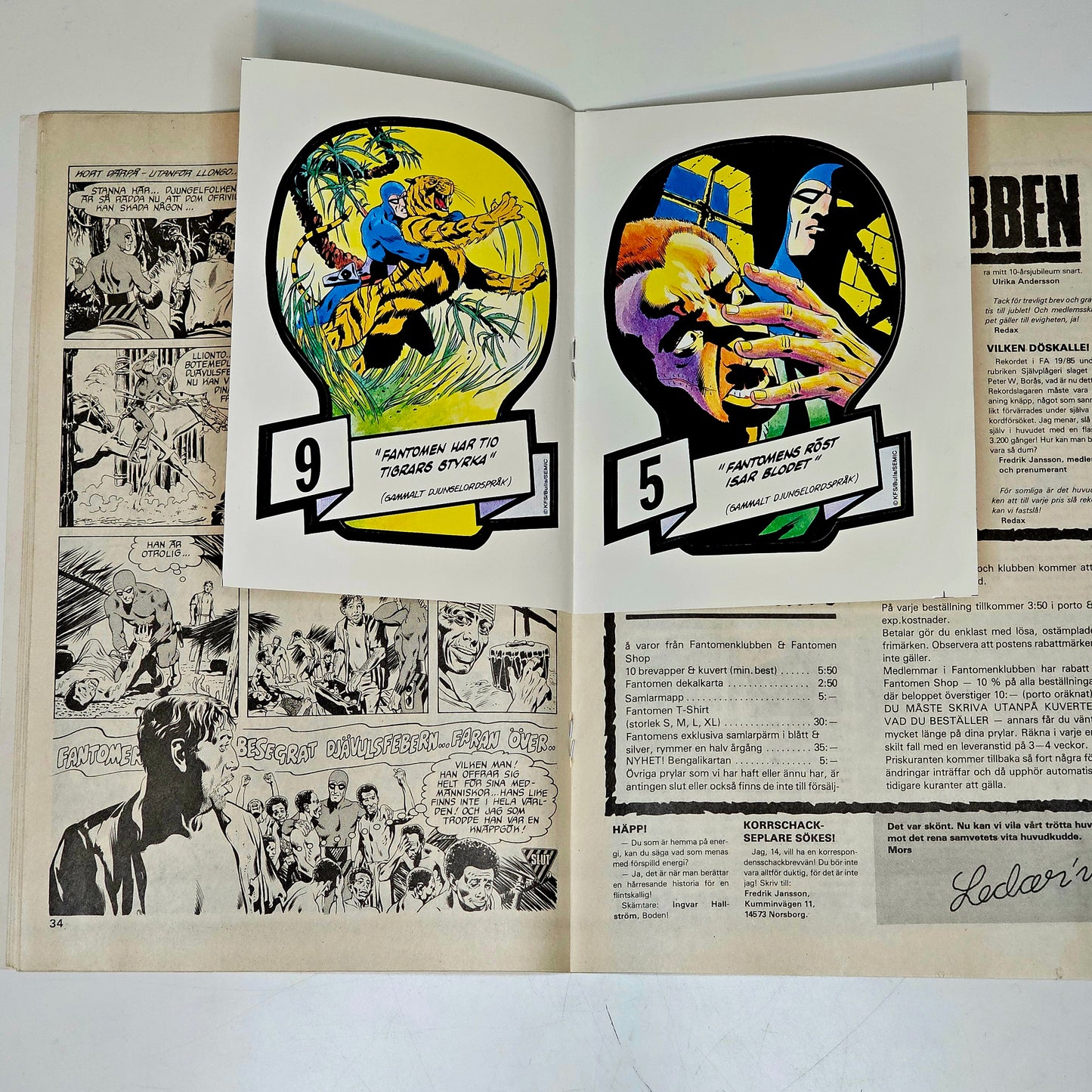 Fantomen Nr 5 1986 #VG# + Klistermärken
