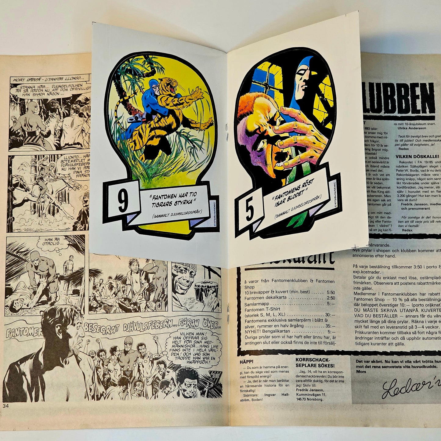 Fantomen Nr 5 1986 #FN# + Klistermärken