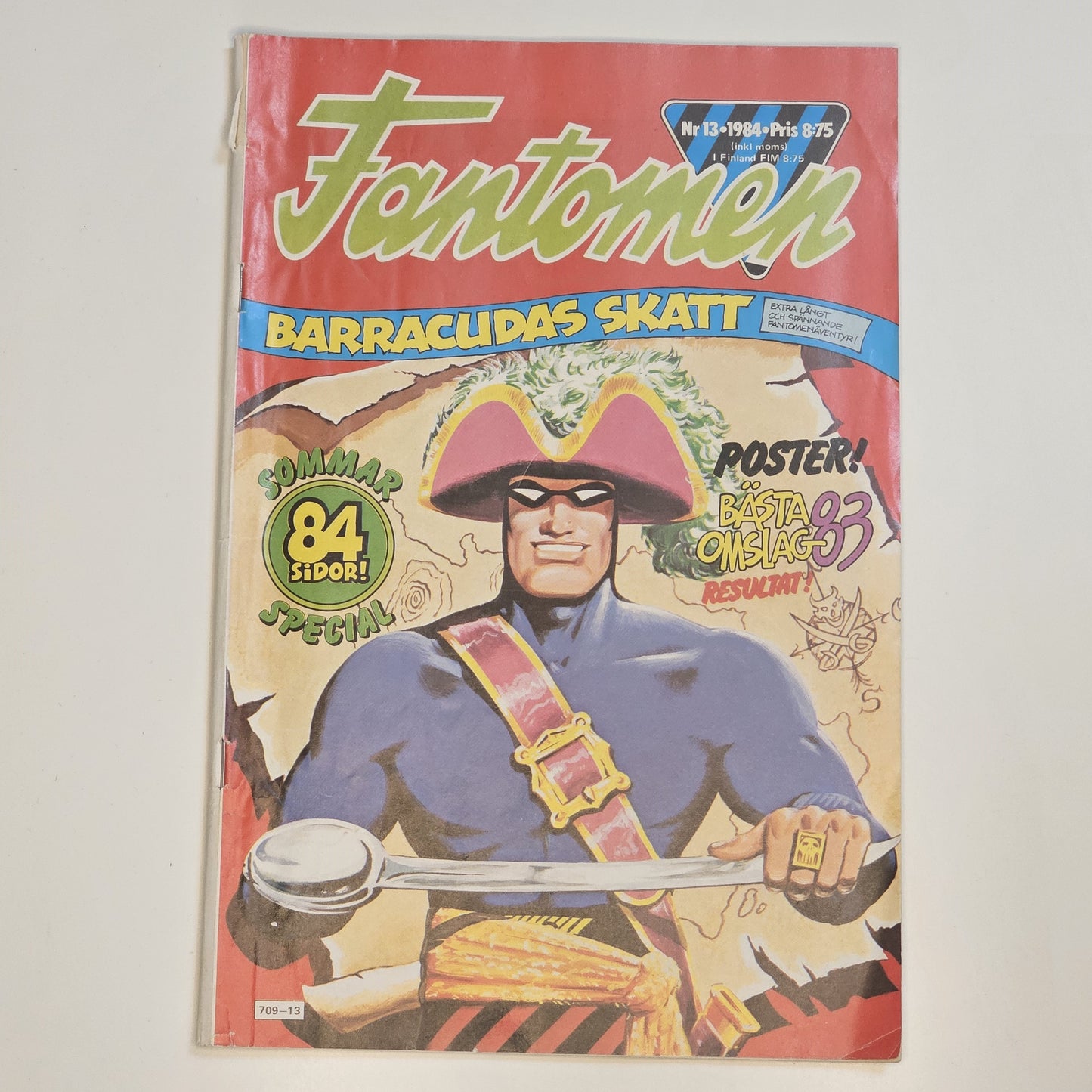 Fantomen Nr 13 1984 - Barracudas Skatt #VG#