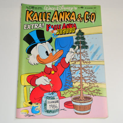 Kalle Anka & Co Nr 49 1987 #FN# + Affisch