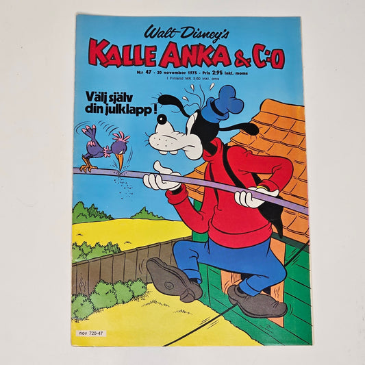 Kalle Anka & Co Nr 47 1975 #FN# + Reklambilaga